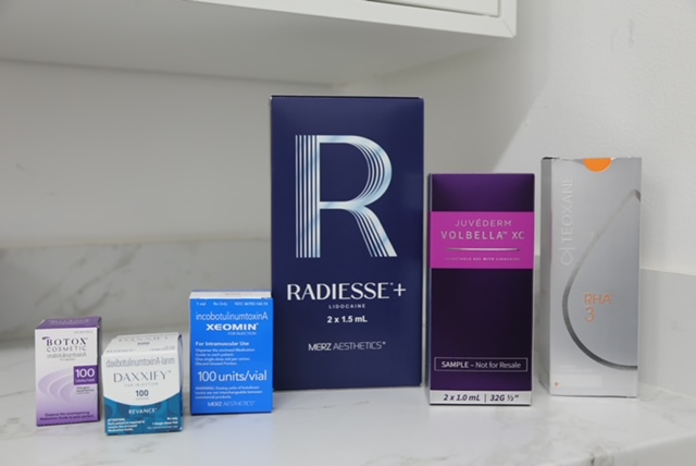 Botox, Daxxify, Xeomin, Radiesse and Juvéderm injectables