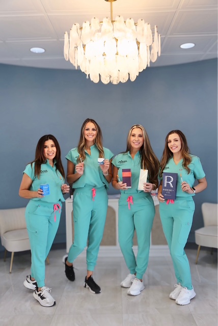 Team showcasing products